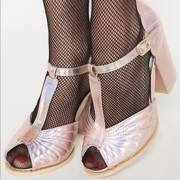 Iron Fist Shoes - NEW ironfist holographic sea shell heels*